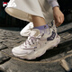 FILA official women's shoes dad shoes sneakers new cat claw shoes 5th generation retro casual shoes milk white/romantic purple-GO 37.5