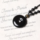 Jingying natural obsidian pendant for men and women, amulet transfer safety buckle necklace, gift for wife, mother, boyfriend and girlfriend