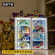 1000% violent bear trendy toy storage box Lego storage shoe box trendy toy voice-activated light figure display box without lights 1000% trendy toy violent bear collection