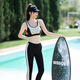Mobeihai swimsuit for women, new five-piece split conservative sports style long-sleeved sports swimsuit covering belly and slimming for hot springs, beige | jacket + underwear + underwear + shorts + long L l size | recommended 95-106 Jin Jin is equal to 0.5 kg