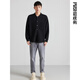 PTIMISTIC ATTITUDE（OPTIMISTIC ATTITUDE）Public men’s clothing spring and autumn new simple and versatile lapel jacket men’s fashionable high-end light luxury knitted cardigan black S