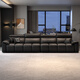 Fasati Government Subsidy Leather Sofa Small Apartment Modern Simple Living Room Sofa Retro Style Straight Three-Seater 3.1 Meter Double+Double Luxury Edition First Layer Cowhide