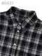 BSIEEBSiEE 2025 winter new style lapel POLO long-sleeved classic plaid single pocket casual plaid shirt navy M