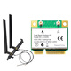 gxlinkstarAX210 AX200 WIFI6内置5G千兆无线网卡mipcie模块蓝牙二合一WIFI接收器8265 7265 7260 M2接口 【Mini pci-e】8265AC+外置天线1套
