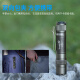 Trustfire Tactics AA Ligera pequeña de largo alcance Fuerte Fuerte Ultra Bright Implouding Mountaining Carga rápida de batería larga Camping Portable Outdoor Ilighting L2s Estándar Negro [1050 Lúmenes]