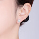 Yuan Shengfu's new PT950 fashionable four-leaf clover platinum earrings, genuine fashionable and versatile platinum earrings, 2.36g