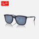 雷朋（RayBan）法拉利联名款太阳镜户外出行全框墨镜0RB4433M可定制 F698H0哑光蓝镜框灰色偏光镜片 尺寸54