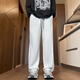 Poum American Sports Pants Men's Men's Summer Fashion Brand Sweat à sweat droit en vrac Pantalon à jambes larges CK328 White Flower Gray XL