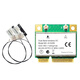 gxlinkstarAX210 AX200 WIFI6内置5G千兆无线网卡mipcie模块蓝牙二合一WIFI接收器8265 7265 7260 M2接口 【Mini pci-e】8265AC+外置天线1套