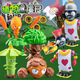 
Rongdafeng's new genuine plant vs. zombie set playing cards zombie doll children's cartoon animation toy gift box 686-164:7 packages (5 plants 2 zombies)