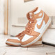 
Nike aj men's shoes and women's shoes Air Jordan 1 High OG high top aj1 retro trendy casual basketball shoes FN6622-201/brown 35.5