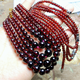 Cute natural pigeon blood red garnet necklace tower chain family portrait 4-9mm
