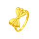 Jinzhifu Bow Gold Ring Girls Shiny Gold Ring for Girlfriend, Wife Confession Valentine's Day Gift, Shiny Style, Approximately 0.75 Grams (Refund for More - No. 16)