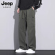 Jeep Spirit High-End-Funktionshose für Männer Herbst- und Winterstil plus Samt verdickte gerade Fallschirmjäger und Freizeithosen für Männer 9856 Armee Green plus Samt M Empfohlen [90-110jin [Jin gleich 0,5 kg]]]