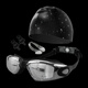Haofanjie swimming goggles and cap set, anti-fog high-definition goggles, large frame, adult men and women, professional anti-horizontal light swimming equipment, swimming goggles + swimming cap, including earplugs + nose clip