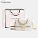 Crtnzo Kroez Sitio web oficial Bolsa Bolsa para mujeres 2025 NUEVA BOLSA PEQUEÑA Crossbody Bag Cirtieno Cumpleaños Chino Día de San Valentín Regalo Bolso de mujer White-CK Regalo para mujer para novia y novia Senedor de alta gama de alta gama