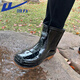 Pull-back rain boots for men on rainy days, outdoor waterproof shoes for fishing, car washing, anti-slip and sea rain boots, wear-resistant rubber shoes 57-1 black 42