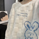 Yalu -Pyjama für Frauen im Herbst und Winterkorallen Samt Flanell verdickte süße blaue Kaninchenstudentin Anzug Spring Internet Promi Home Clothing Myq 3271 Blue Rabbit L.