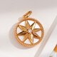 Pop French light luxury niche design 18K gold eight-pointed star six-character mantra pendant for women gift white Hetian jade or mother-of-pearl eight-pointed star pendant