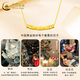 CHINA GOLD Bamboo gold pendant for women, pure gold necklace, clavicle jewelry, Valentine's Day birthday gift for girlfriend, delivery today/next day, Bamboo pendant + S925 chain, about 0.3g
