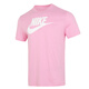 Nike (NIKE) short-sleeved men's 25 summer new sportswear casual half-sleeved breathable running fitness suit trendy round neck T-shirt Cotton skin-friendly/rise powder/hot-promoting style L [175] Weight 130~150Jin [Jin equals 0.5 kg]