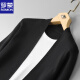ROMON cardigan sweater men's ice silk knitted sweater jacket Korean version solid color business casual men's black sweater top slightly thicker -15042-black single jacket XL 140-150Jin [Jin equals 0.5 kg]