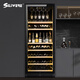 SILIWERE red wine cabinet, constant temperature wine cabinet, home red wine cabinet, living room wine cabinet, custom red wine cabinet, width 800, depth 450, height 2000, black, 120 bottles, exclusive version
