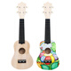 Fermin assemblé ukulélé bricolage Small guitare fait maison fait maison emballage de matériaux peints peint à la main Graffiti Bois grande quantité Consulter le service client 21 pouces