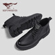 Sieben Wölfe Herrenschuhe Martin Boots Herren Sommer Neue nicht rutschfeste Kleidung-resistente High-Top-Lederschuhe Britisch-Stil BRITISCHE KOWNEHIDE OUDER OUDER AUSBEHALTSUSSUSSCHUS
