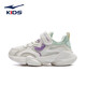 Hongxing Erke (ERKE) children's shoes, children's girls' regular jogging shoes, children's sports shoes 64122120096 Oak bud white/angelo purple 33