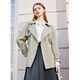 Betu women's spring new style windbreaker British style mid-length windbreaker that covers the flesh and looks slimming for women 2401T48 light khaki green M