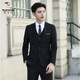 Woodpecker (TUCANO) suit men's slim business casual professional formal wear groom's best man's wedding dress work small suit men's single-button suit + shirt + vest + trousers and tie 2XL 130-145Jin Jin equals 0.5 kg