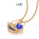 LAC new product Blue Sail Evian High Jewelry Tanzanite Pendant Women's 18K Gold Set Sapphire Sailboat without Chain 0.2 Carat Customized - 25 working days shipping