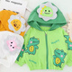 Disney (Disney) Baby Cartoon Hooded Jacket 2024 Spring and Autumn Korean Version Boys and Girls Tops Children's Jackets Baby Style Windbreaker XC 07 Little Flower Jacket Pink 80