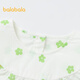 Balabala girls long-sleeved shirt fresh floral top sweet autumn dress white tone 120cm