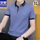 罗蒙（ROMON）夏季新款男士短袖T恤翻领POLO.衫潮流休闲半袖帅气男装有领体恤衫 679黑色 M 建议90-115斤