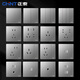 Zhengtai (CHNT) switch socket panel is concealed with 86 type five-hole one-open dual-control household wall switch power socket 6T magic silver gray