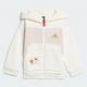 Adidas 24 New Year Model Men's and Women's Sports and Casual Long Sleeve Ribbed Closed Hooded Set JF3881JF3882 Hanyu White/Ink Blue JF3882 92cm