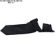 North Martin silk tie men's business formal wear hand-matched pure black striped best groom wedding trend college style