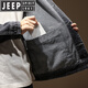 Jeep (Jeep) Veste de travail de grande taille pour hommes Loose American Retro Fat Man Denim Jacket Plus Fat plus Tendance de vêtements de graisse d'âge moyen GSX683 Bleu foncé 5xl 220-240Jin [Jin est égal à 0,5 kg]