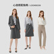 PRICH Fashion Elegant Streaming Neck Shirt 2024 Autumn New Temperature Commuter Long Sleeve Slim Body Clothes Women 16 Light Gray L 165