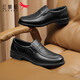 Red Dragonfly Men's Shoes Autumn and Winter Men's Dad Slip-On Soft Leather Business Casual Leather Shoes Men WTA42860 Black 40