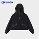 FILA FUSION Fila trendy brand women's hooded sweatshirt 2025 spring fashion loose knitted top