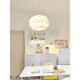 Kreatives Restaurant Kronleuchter Nordic Romantic Flowers Bar Lampe Ins Style Girl Room Beleuchtung warme Schlafzimmer Lampe 9272 Kronleuchter weiß 35 cm Drei-Farben E27 Lichtquelle