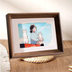 Wooden photo frame for table setting, photo mounting, 6-inch, 7-inch, and 8-inch high-end calligraphy picture frame, wall-mounted birthday gift frame, walnut color, beveled edge, 6 inches (10.2*15.3cm), can be placed horizontally or vertically