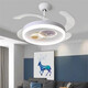 Aosong Modern Simple Bedroom Lights Invisible Fan Lights en el hogar Estudio de comedor de la sala de niños Candelier de luz del ventilador de luz de la habitación de los niños.