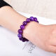 Jiangji Yueshu Steinarmband, Männer und Frauen Kirschblütenpulver Alte Mineral Su ji Rohsteinkristallarmband SN9859 [vier Farben Symbiose 12mm Single Runde]