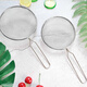 Qinkai stainless steel colander filter household traditional Chinese medicine baking net kitchen fish soup fish bone filter sieve handheld flour sieve 15cm colander - simple style
