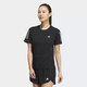 Adidas Ropa para mujeres de manga corta 2025 Summer Nuevo entrenamiento Fitness Running Sportswear cómodo transpirable Camiseta media manga de cuello JF1477 Negro S