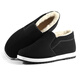 3514 Warm Wool Cloth Shoes Elderly Shoes Covers Men's Dad Shoes Winter Thickened Cotton Shoes Black 41